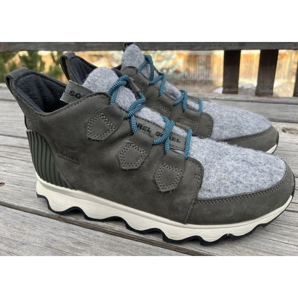 Sorel Kinetic Caribou Women's 9.5 Waterproof Lace Up Winter Ankle Boots NL3767